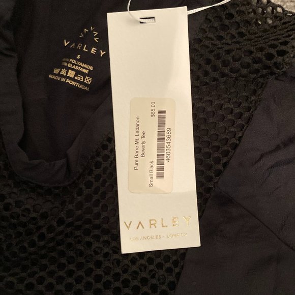 Varley "Beverly" Tee Brand New NWT Small Black - Picture 3 of 4